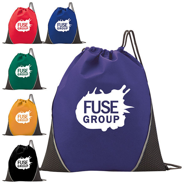 Hexagon Print Drawstring Backpack