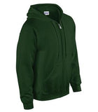 Gildan Heavy Blend Full Zip Hooded Sweatshirt Forest Green