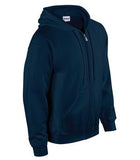 Gildan Heavy Blend Full Zip Hooded Sweatshirt Navy