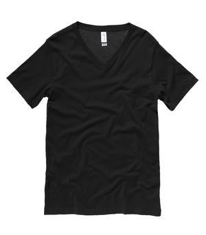 BELLA+CANVAS Unisex V-Neck Jersey Tee Black