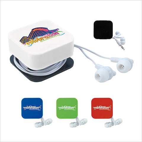 Ear Buds with Cord Keeper and Screen Cleaner