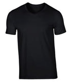 Fruit of the Loom Heavy Cotton HD V-Neck T-Shirt Black