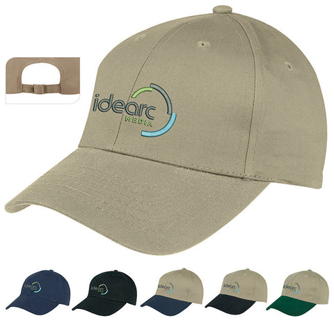 6-Panel Brushed Twill Cap