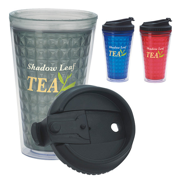 Double Wall Acrylic Tumbler with Black Lid -18 oz.