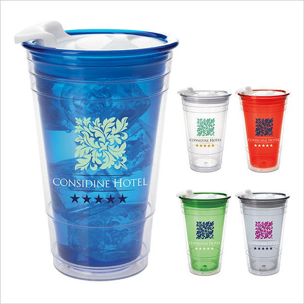 Double Wall Party Cup with Lid - 16 oz.