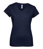 BELLA+CANVAS Short Sleeve V-Neck Jersey Ladies' Tee Navy