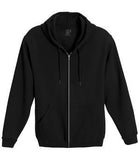 Fruit of the Loom SuperCotton Full Zip Hooded Sweatshirt Black