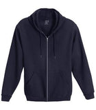 Fruit of the Loom SuperCotton Full Zip Hooded Sweatshirt J. Navy