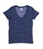 BELLA+CANVAS Triblend Deep V-Neck Ladies' Tee Navy Triblend