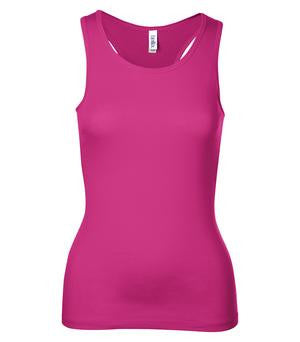 BELLA+CANVAS Sheer Rib Racerback Ladies' Tank Berry