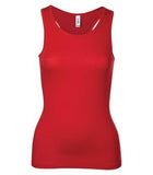 BELLA+CANVAS Sheer Rib Racerback Ladies' Tank Red