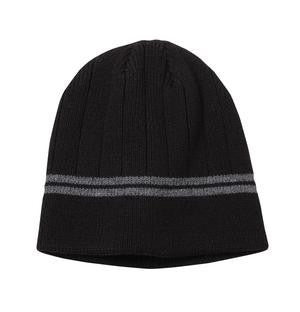 ATC Drop Needle Knit Beanie Black/Charcoal