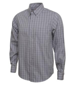 Coal Harbour Tattersall Check Woven Shirt Grey/White