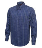 Coal Harbour Tattersall Check Woven Shirt Navy/White