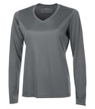 ATC Pro Team Long Sleeve Ladies? V-Neck Tee Coal Grey