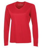 ATC Pro Team Long Sleeve Ladies? V-Neck Tee True Red