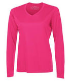 ATC Pro Team Long Sleeve Ladies? V-Neck Tee Wild Raspberry