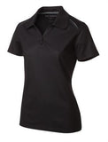 Coal Harbour Snag Resistant Contrast Inset Ladies' Sport Shirt Black/Coal Grey