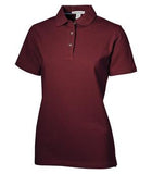 Coal Harbour Classic Pique Ladies' Sport Shirt Burgundy