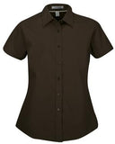 Coal Harbour Easy Care Short Sleeve Ladies' Shirt Coffee Bean