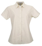 Coal Harbour Easy Care Short Sleeve Ladies' Shirt Light Stone