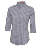 Coal Harbour Tattersall Check Ladies' Woven Shirt Grey/White