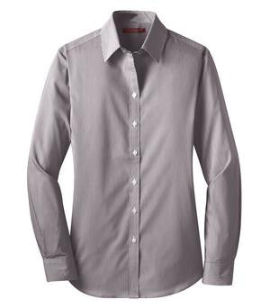 Coal Harbour Mini Stripe Ladies' Woven Shirt Aubergine