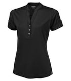 OGIO Gaze Linear Ladies? Henley Blacktop
