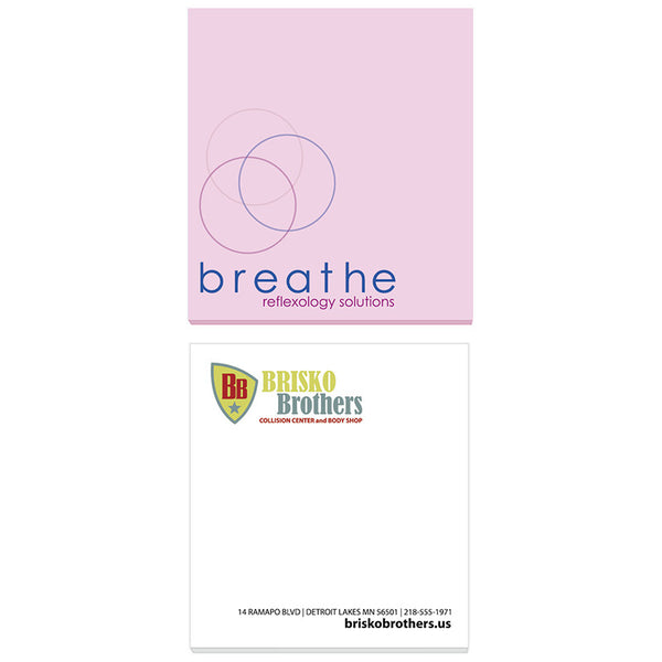 2-3/4" x 3" Adhesive Notepads Recycled - 50-Sheets