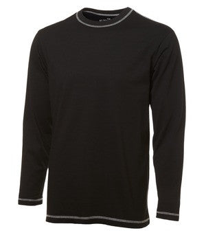 ATC Contrast Stitch Long Sleeve Tee Black/Ice Grey