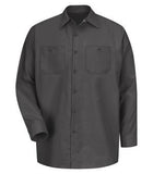 Red Kap Industrial Long Sleeve Work Shirt Charcoal