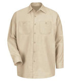 Red Kap Industrial Long Sleeve Work Shirt Light Tan