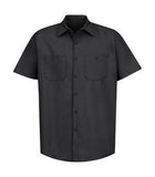 Red Kap Industrial Short Sleeve Work Shirt Black