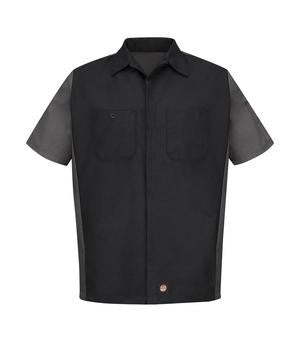 Red Kap Short Sleeve Crew Shirt Black/Charcoal