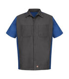 Red Kap Short Sleeve Crew Shirt Charcoal/Royal