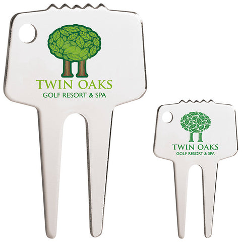 Silver-Tone Divot Repair Tool