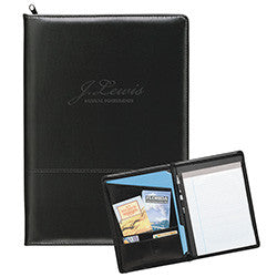 Script Zippered Padfolio