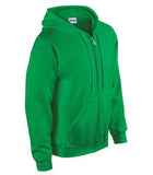 Gildan Heavy Blend Full Zip Hooded Sweatshirt Irish Green