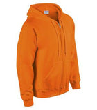 Gildan Heavy Blend Full Zip Hooded Sweatshirt Safety Orange