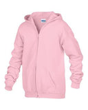 Gildan Heavy BlendFull Zip Hooded Youth Sweatshirt Light Pink