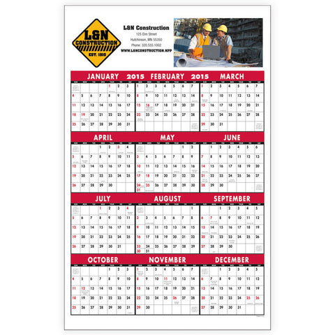 Single Sheet Span-a-Year Standard Year (Jan-Dec)