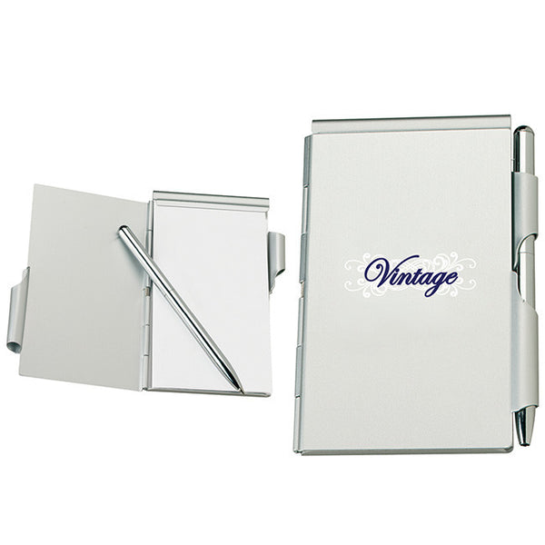 Aluminum Jotter Pad with Pen