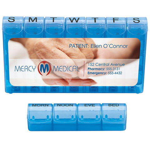 Spring Action 28-Compartment Pill Box