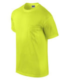 Gildan Ultra Cotton Pocketed T-Shirt Safety Green