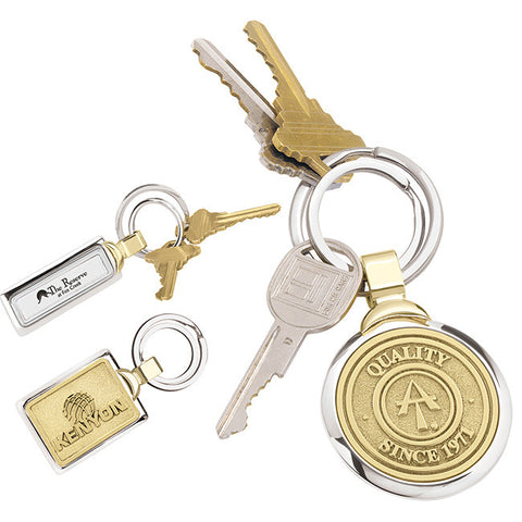 Two-Tone Brass Key Tag