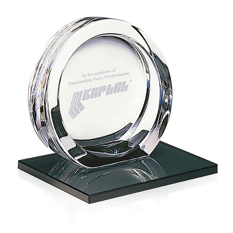 High Tech Award on Black Glass Base - Medium