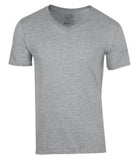 Fruit of the Loom Heavy Cotton HD V-Neck T-Shirt Athletic Heather