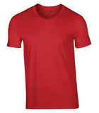 Fruit of the Loom Heavy Cotton HD V-Neck T-Shirt True Red