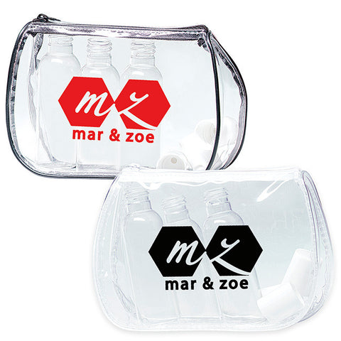 Travel Bag with Empty Bottles