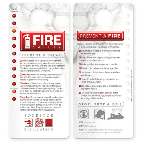 Fire Safety Hang Tag